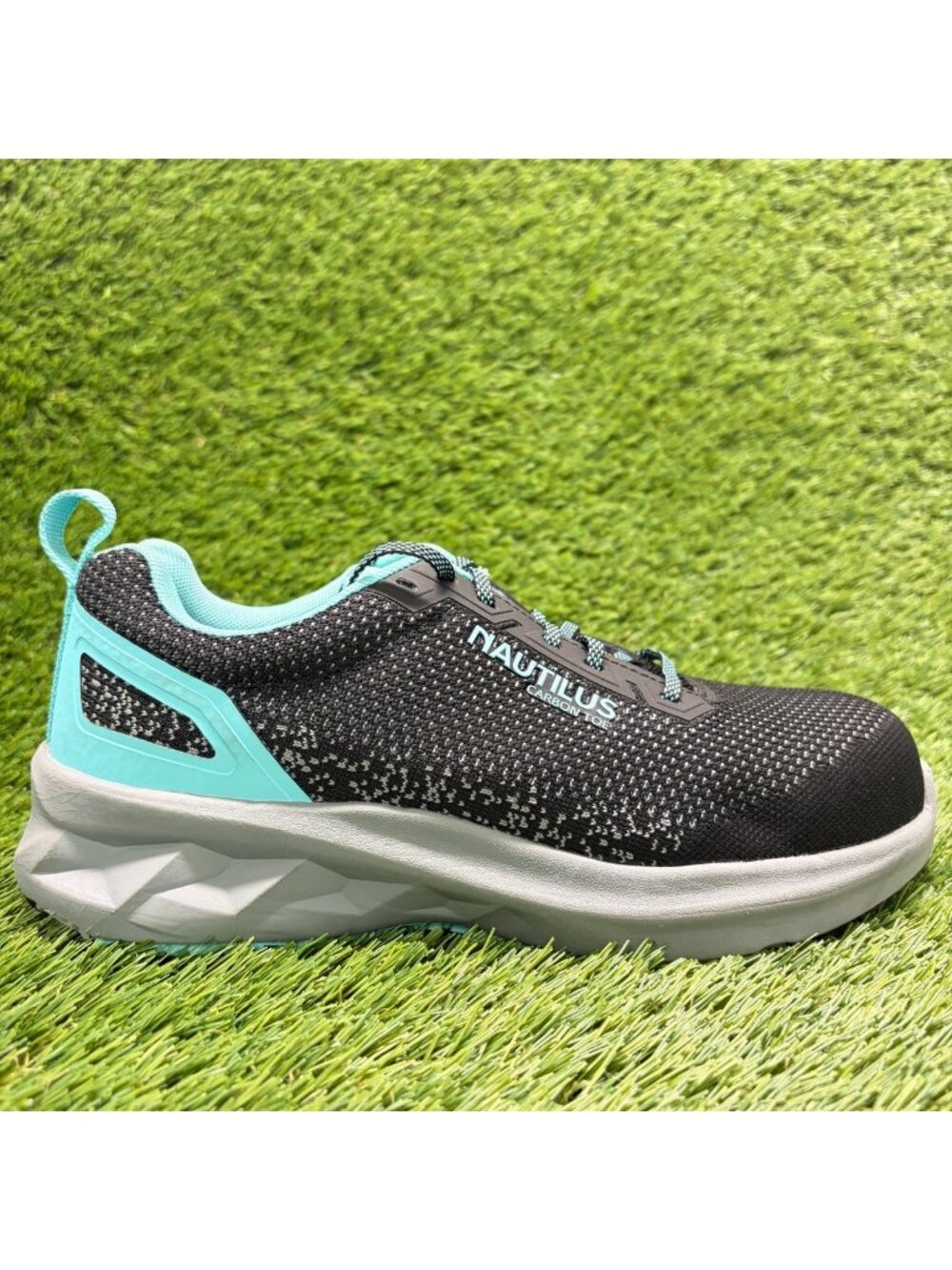Nautilus Springwater Womens Size 7.5 Black Blue Composite Toe Safety Work Shoes
